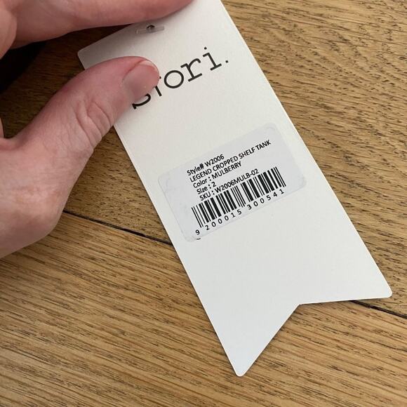 Stori Legend Crop Shelf Tank & Perseverance Fitted 7" Shorts in Mulberry - Picture 3 of 4